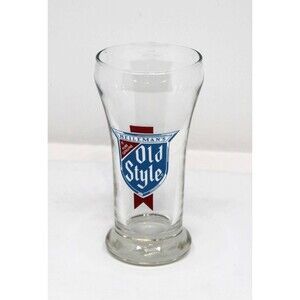 Vintage OLD STYLE Beer Bar Glass HEILEMANS  BREWERY 5 3/4" TALL